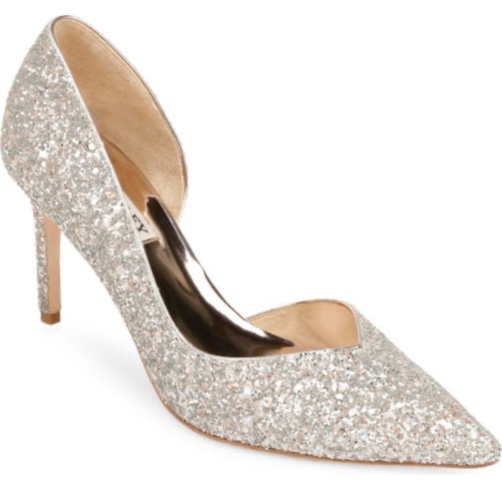 Badgley Mischka Daisy pump in silver